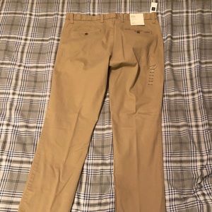 Khaki Mid Rise Skinny Leg Skinny Opening Stretch